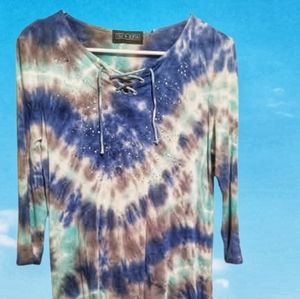 OLI & SOPHIA Tie Dye Long Top PS